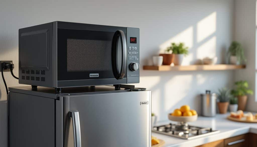 Poser un micro-ondes sur un réfrigérateur : les précautions